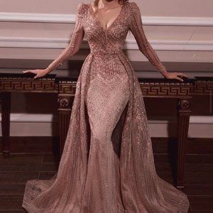 Gorgeous glamourous dress with beads and crystals